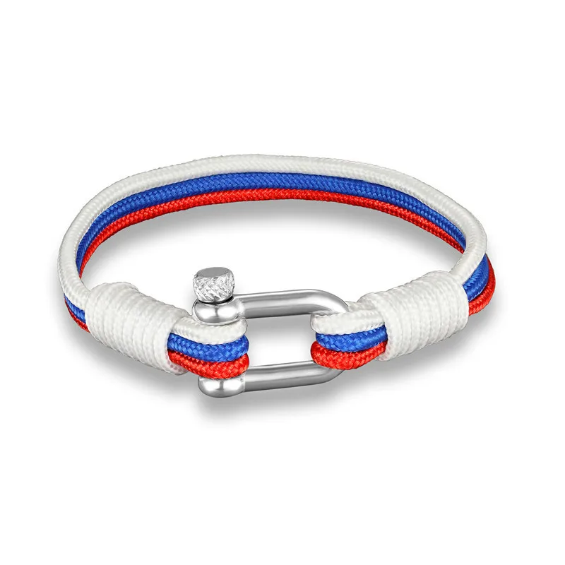 National Flags Sport Bracelet Men Women Cord Chain Germany Spain Canada France England Russia Rope Bracelet