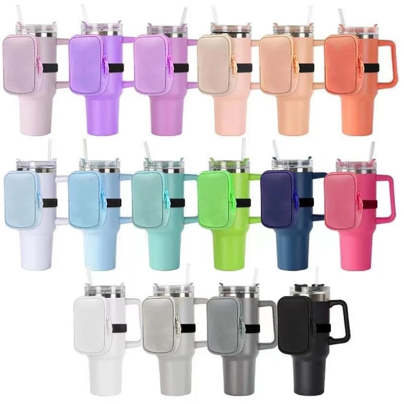 2023 новая сумка модная из неопрена для бутылки с водой однотонная Портативная Сумка-стакан