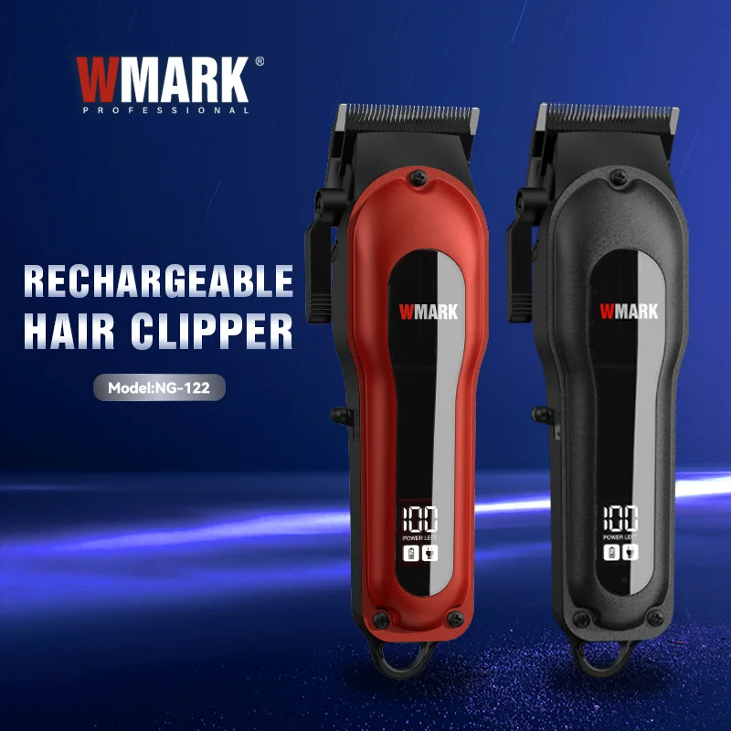 WMARK NG-122 RTS New Barber All-Metal Design High Quality LED Display Electric Hair Clipper