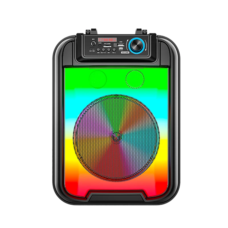 8 Inch Bt Portable Speaker High Power Speaker With Led Karaoke Player Light