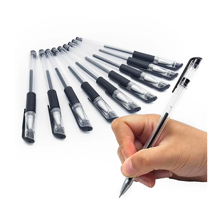 Hot Selling Office School Supplier Promotional Ballpoint Pen Custom Simple 0.5mm Ink Pen Refill Gel Pen