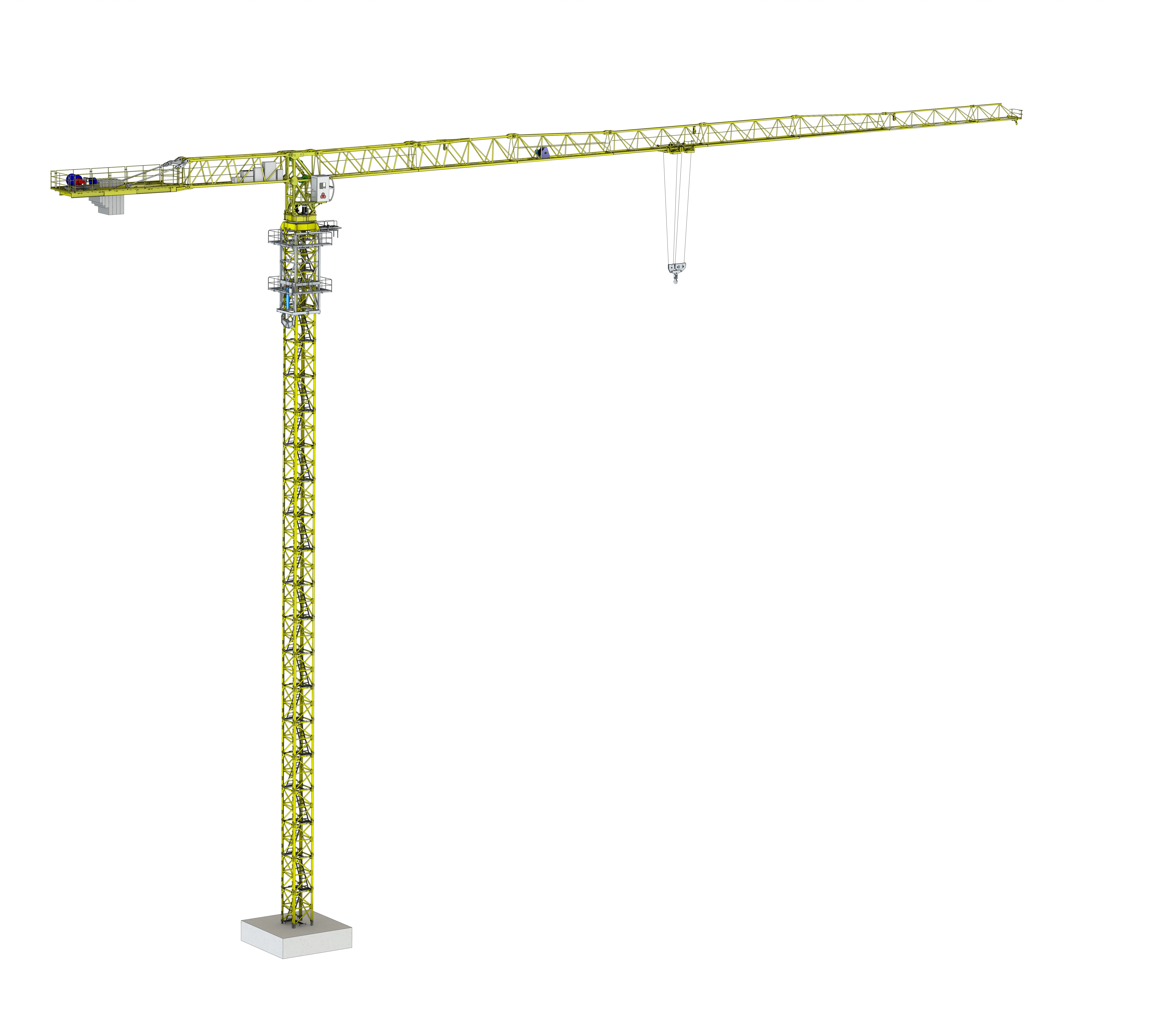PT7528 New Tower Crane with Core Components Motor Bearing PLC Gear Engine Gearbox Pump