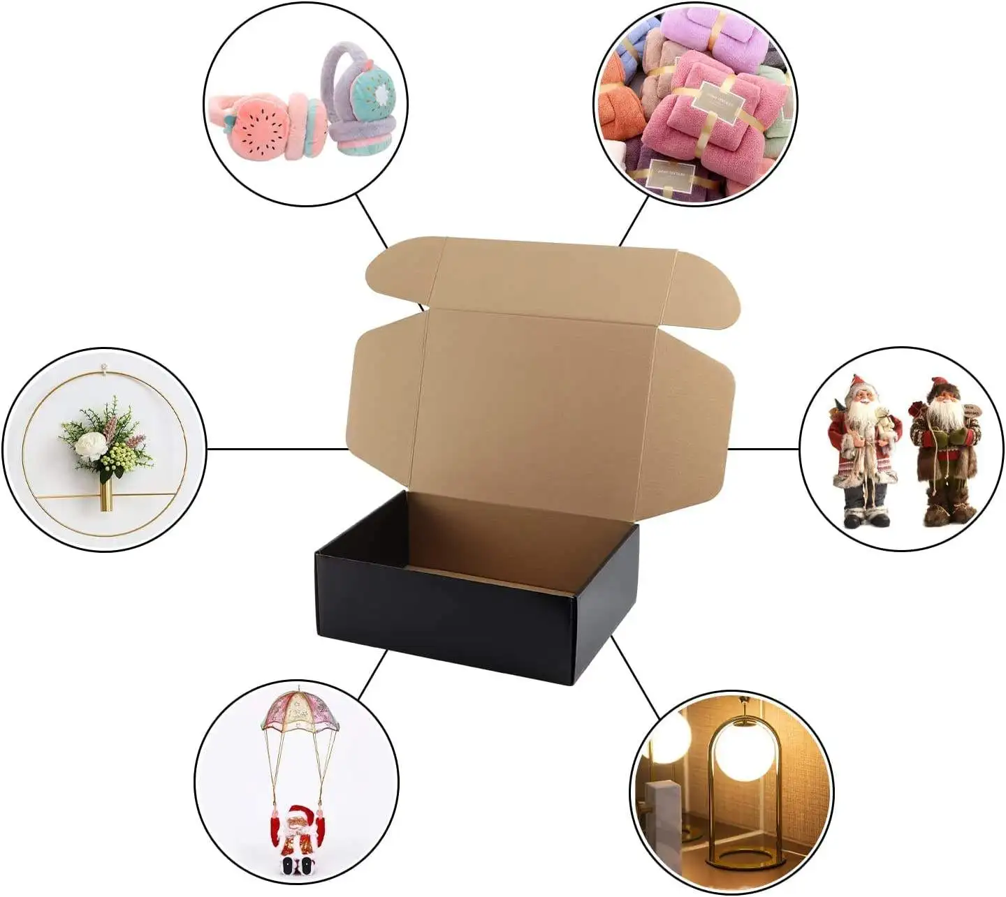 Китай оптовая продажа на заказ напечатанный логотип Складная Подарочная бумажная коробка картонная черная доставка Гофрированная