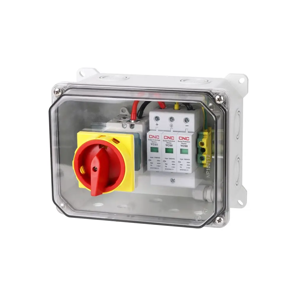 PV  16/32A Pv DC1000V Switch Solar Connector 40KA Solar Combiner Box