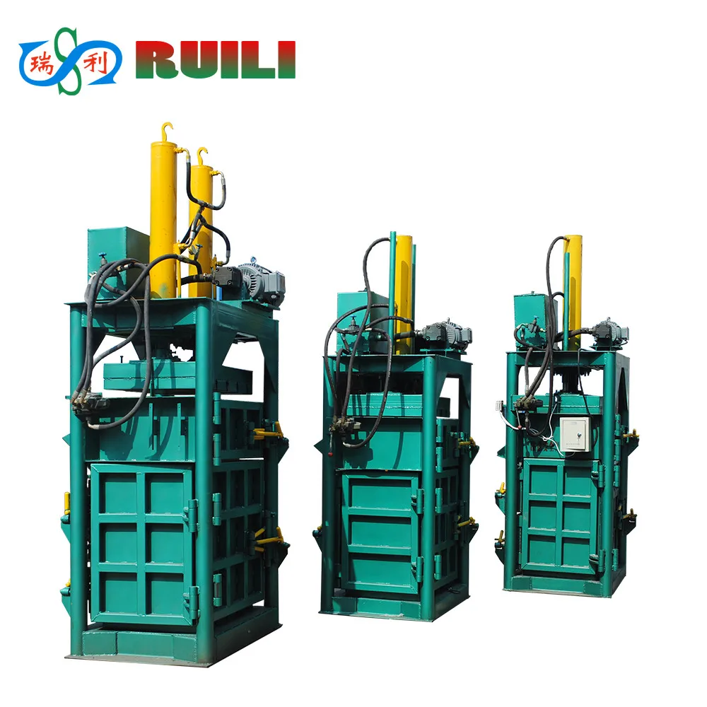 2-10T/H hydraulic waste paper packer, used clothes and textile compress baler machine, plastic baler for sale