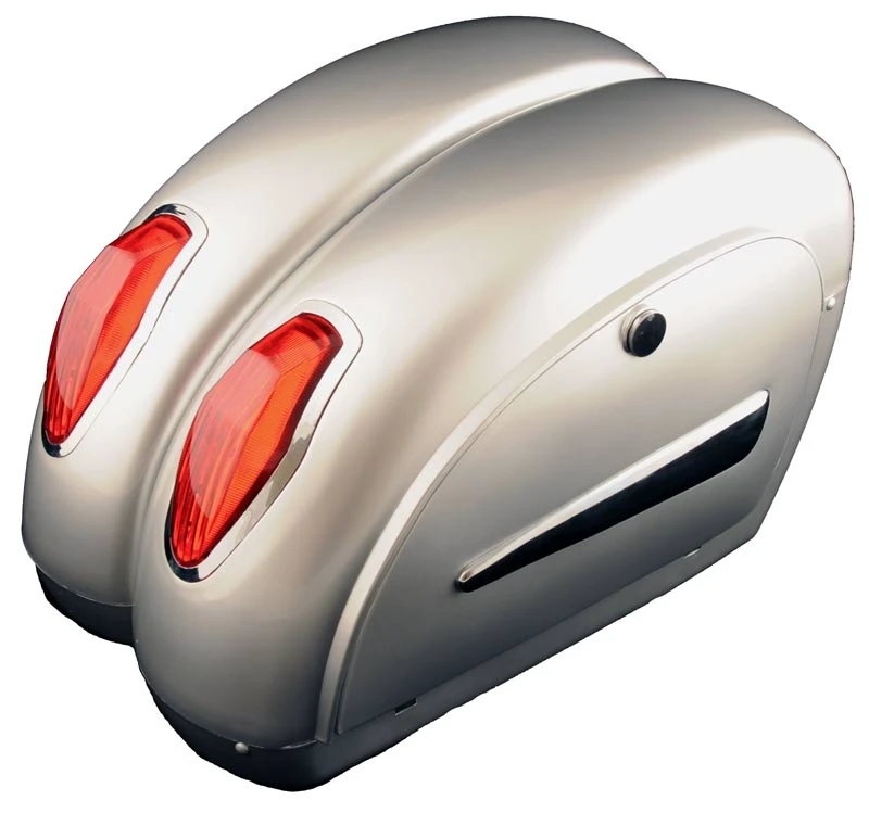 LN Black Universal Motorcycle Hard Saddlebag Saddle bags Trunk Bag Luggage