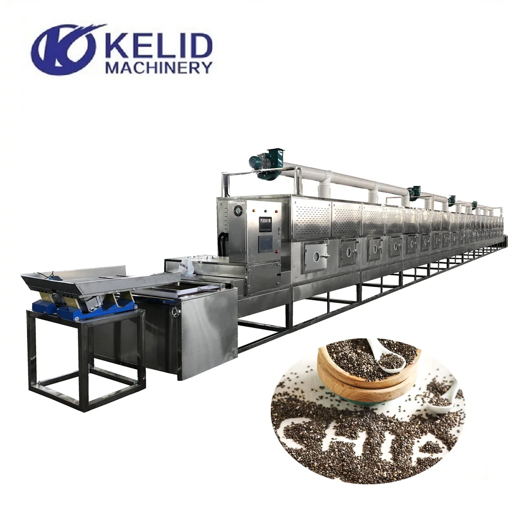 Microwave Sesame Quinoa Chia Seeds Drying Sterilization Machine Equipment