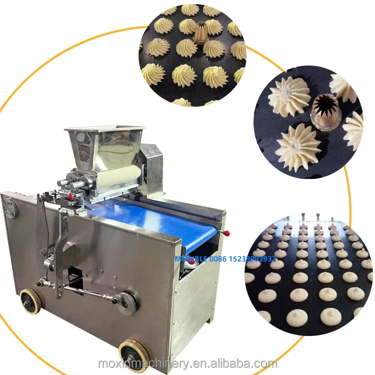 MOXIN Multi Function Automatic strawberry butter coikies making Machine with jam depositor