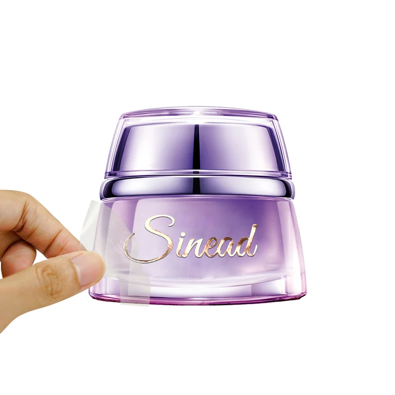 Custom Transparent Waterproof UV Brand Logo Printing Package Name Wholesale Lip Gloss Tube Private Transfer Label Sticker