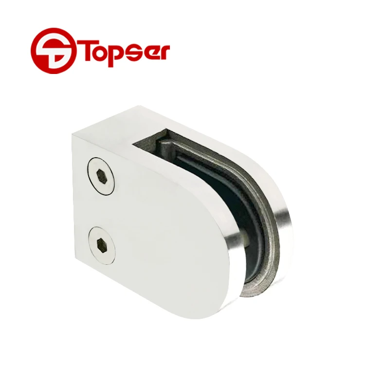 Stainless Steel 304/316 Polished Chrome Solid D Type Railing Glass Clamp