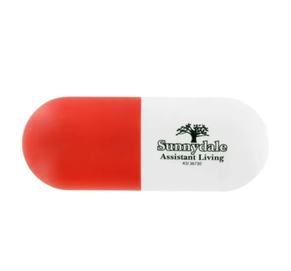 cheap TOP customized logo promotional Imprinted shape Capsule Stress Balls/ Stress Toys