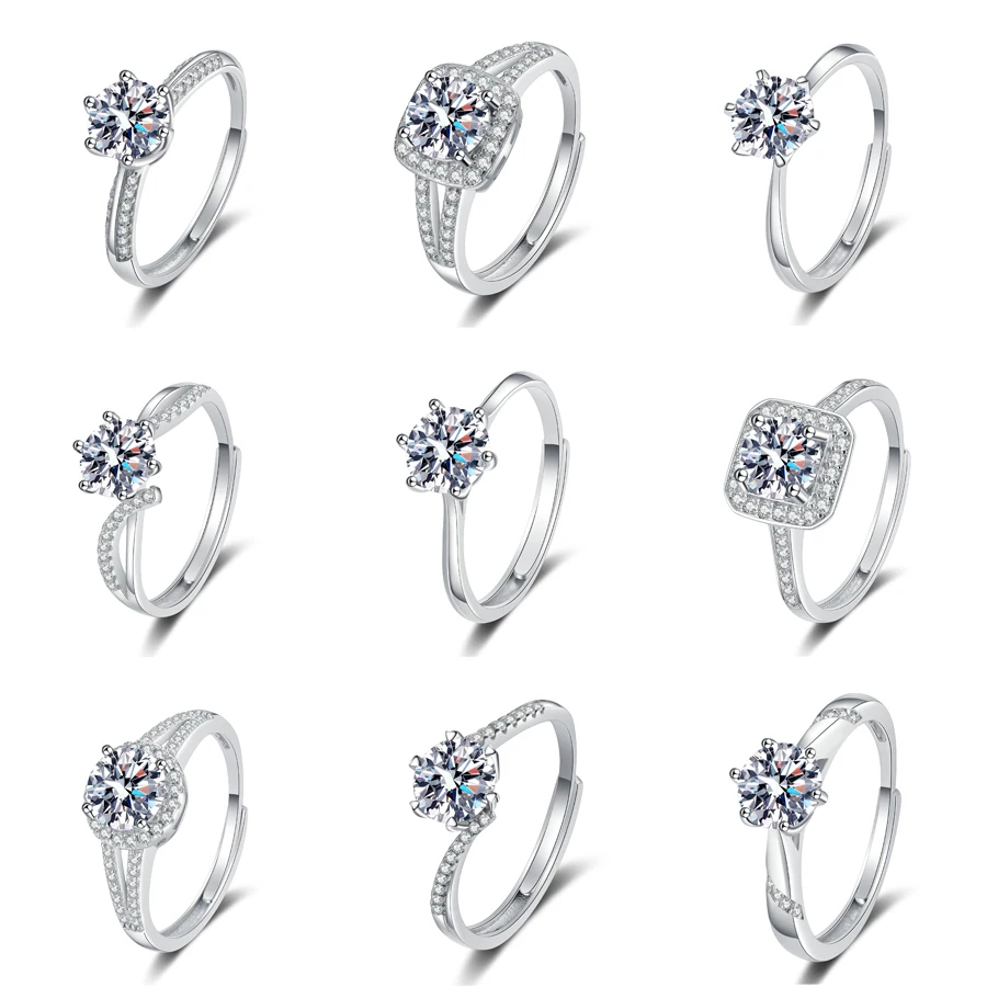 Hot Selling Wholesale Best Gift Fashion Open Adjustable White Gold Sun Flower Craw Prong Snake Princess  Ring for Women Girls