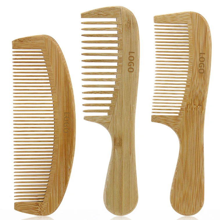 Bamboo hair dye brush beard brush and comb bamboo haircomb bamboo handle hair brush combs