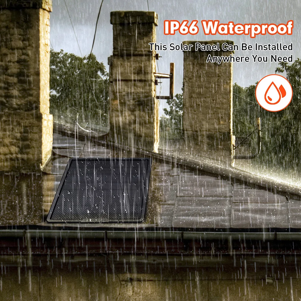 10W portable solar panel battery charger powerbank 25000mah USB Type C fast charging 6V 9V 12V output for outdoor cameras