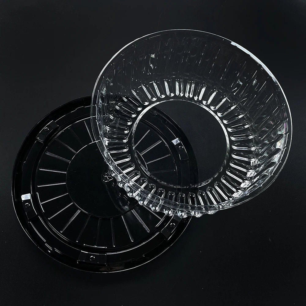 Eco-friendly Disposable Round Packaging Container Plastic For Cake