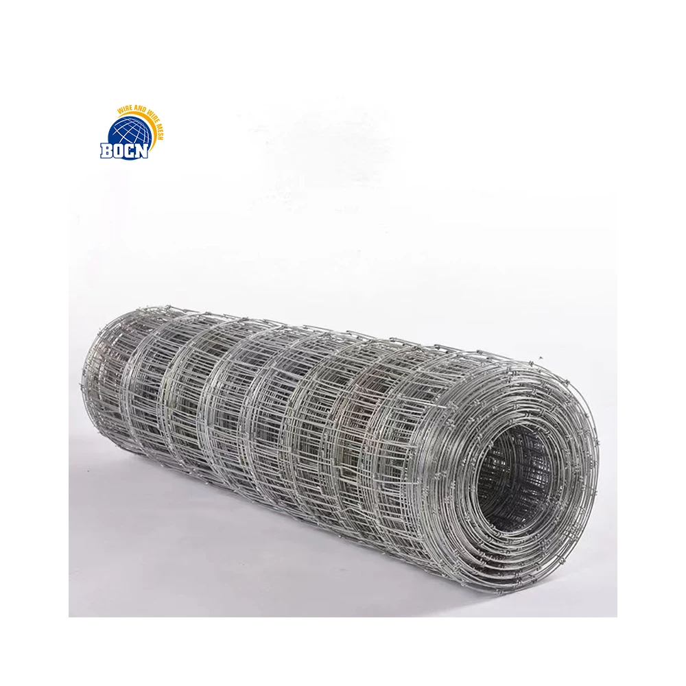 BOCN galvanized 5 6 7 8 ft fixed knot deer cattle fence on farm field fence, metal farm fencing