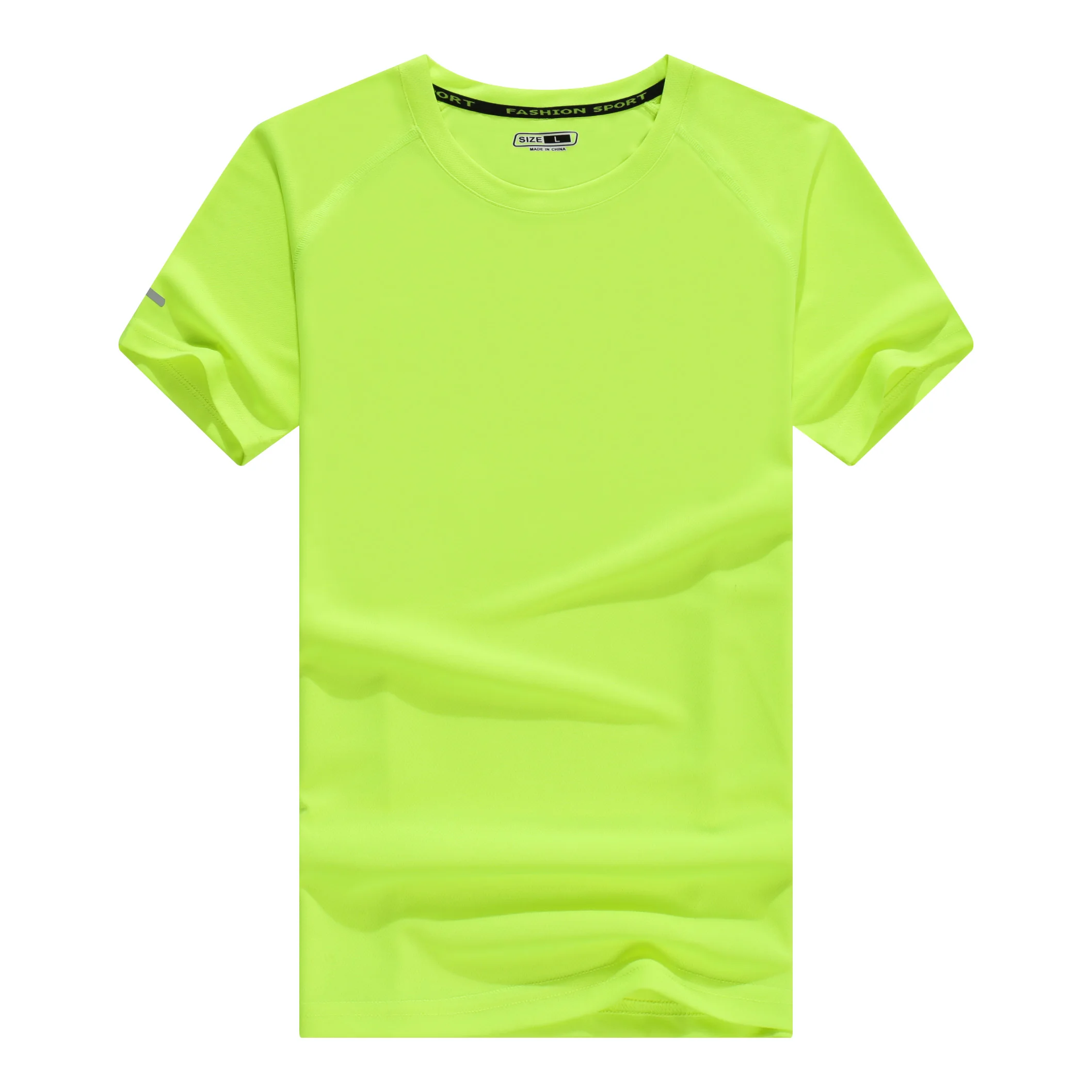 
Quick dry round neck T-shirt short sleeve custom print embroidery logo design fitness sports running T-shirt 