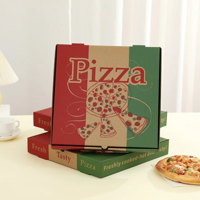 Wholesale Low Price Single Slice Pizza Packing Box With Custom Logo Printed