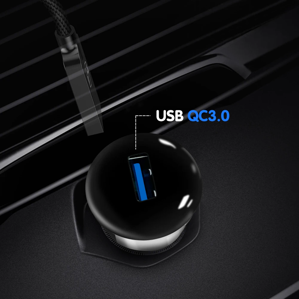 
Best selling qc3.0 car charger 3.0 mini single port QC usb car charger 