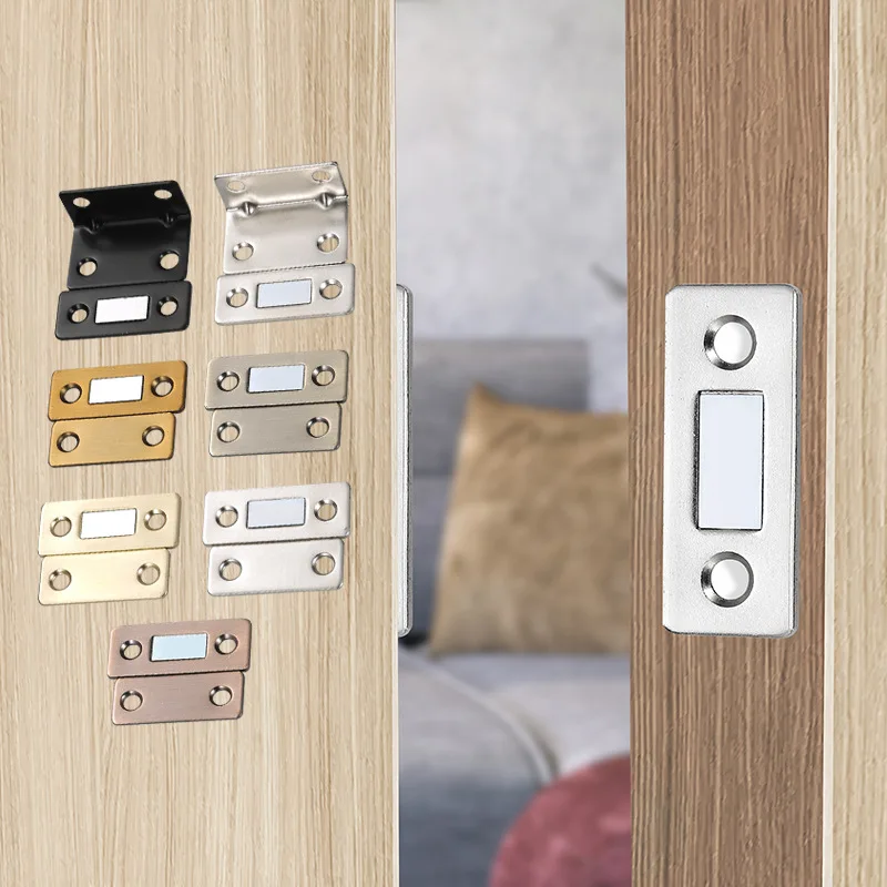 Powerful Door Closer Magnetic Door Catch Latch Door Slim Magnet for Furniture Cupboard Cupboard with Screws
