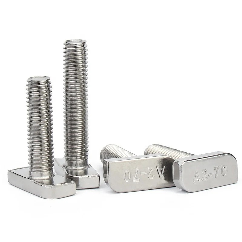 Factory direct T Slot Hammer Head 304 Stainless Steel Channel T Bolts Screws