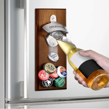 Easy to open promotional custom rectangular engraved beer bottle opener aluminum blank