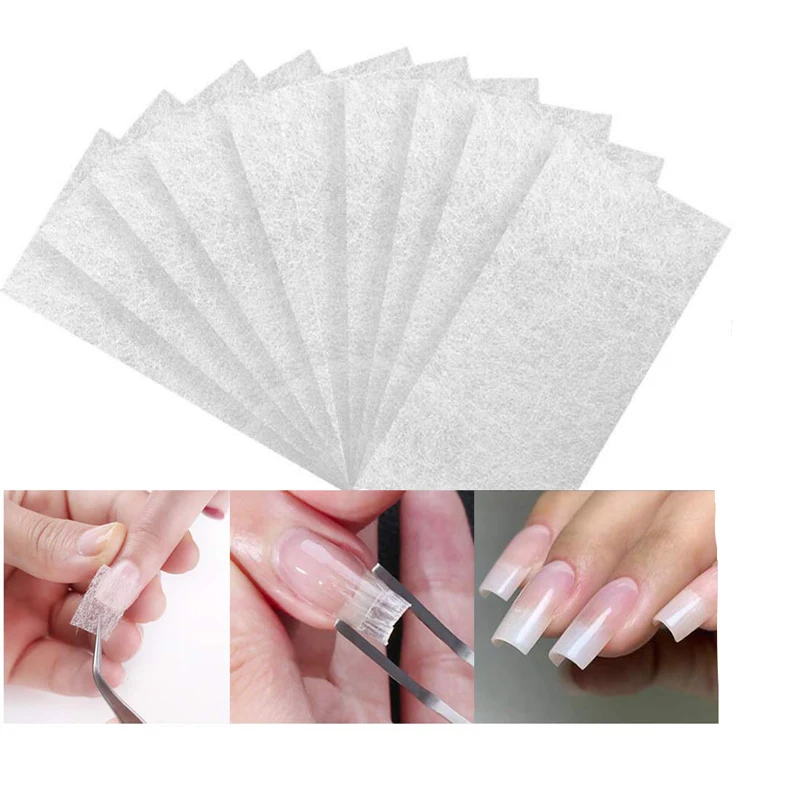 Nail Extension Silk Fiberglass Wrap Non Woven Fiber Gel  Nail Art Care Tool for Women DIY Extension Accessories