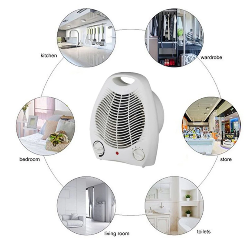 New Arrival Portable 2000W Electric Fan Heater PTC Ceramic Heating Winter Instant Heater Electric Heaters For Room
