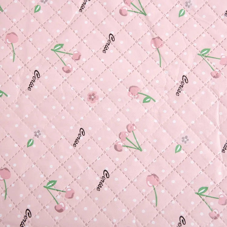 
Pink Color Embossed Laminated Printed Nonwoven PP Non Woven Fabric 