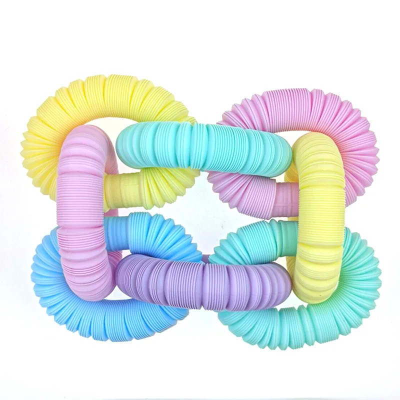 Colorful telescopic Pop tube pressure-reducing sensory toys for children