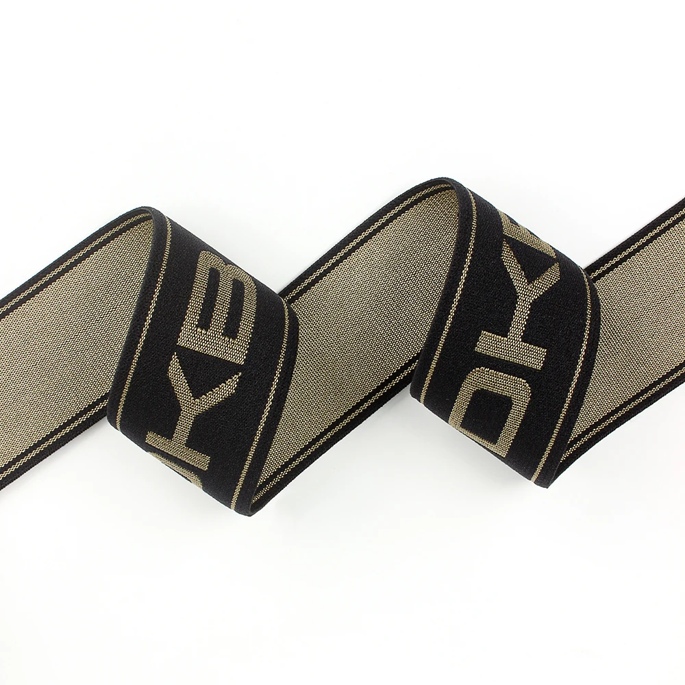 Manufacturers Wholesale Brand Underwear Waistband Elastic Tape Custom Logo Jacquard Customized Elastic Band Elastic Belt Webbing