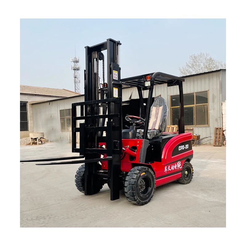 Four-Wheeled Electric 1 Ton 2 Tons 3 Tons Lift Loading And Unloading Handling Forklift Rough Terrain Forklift Electric Stacker