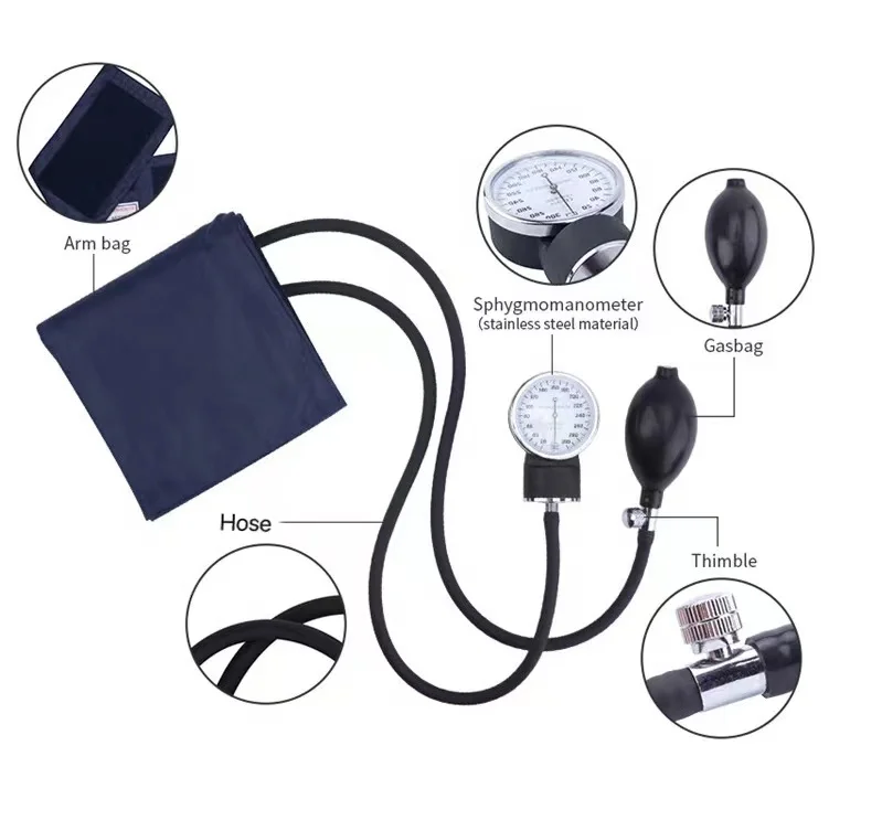Lightweight  Manual Stethoscope Aneroid Sphygmomanometer with Stethoscope Cardiology Diagnosis