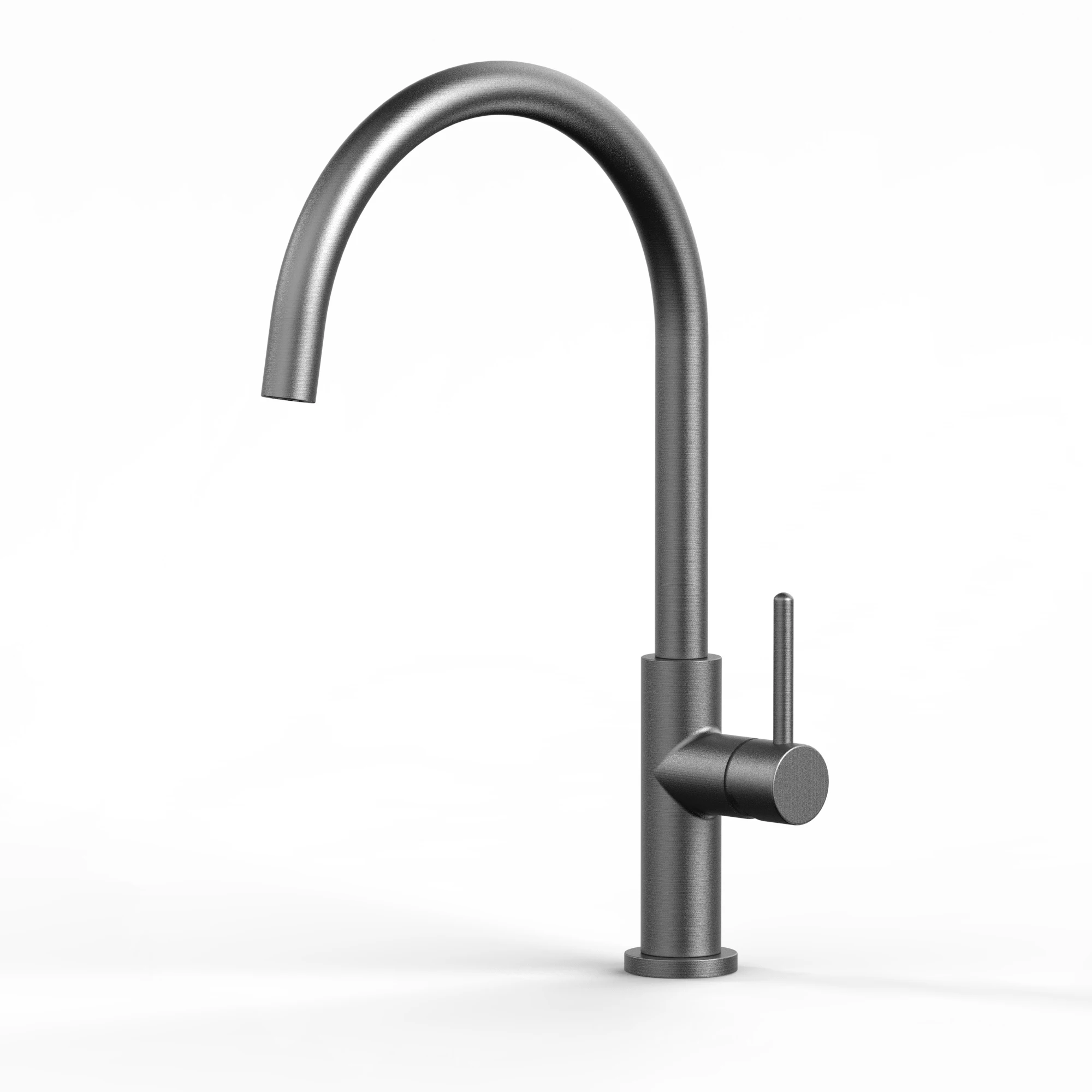 Brushed Rose Gold Single handle Round brassware Kitchen sink faucet spout hot and cold water tap