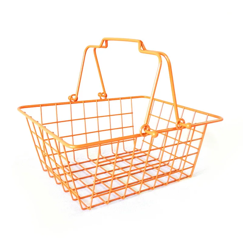 Dip Coating Net Wire Mesh Small Metal Shopping Basket