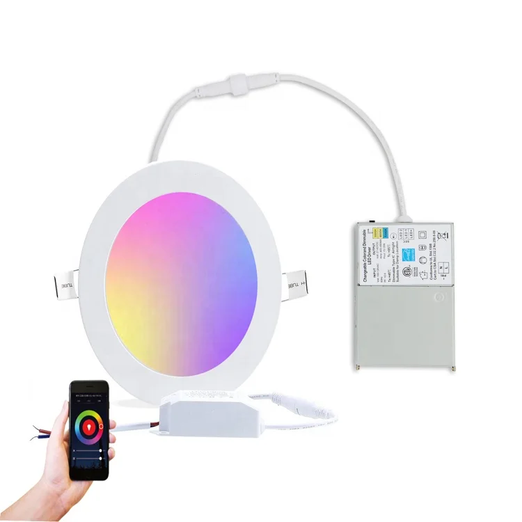6inch 12w  Remote Control Recessed Mounted Round Dip Switch RGB CCT TUYA WIFI Smart Led pot Light