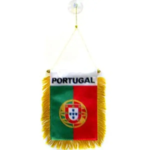Portuguese Mini Banner Flag Automotive Education Insurance Travel Agency Agriculture Car Home Window Rearview Mirror Office
