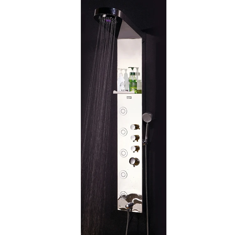 BS-6980 Surface Wall Mounted Brass Bathroom Shower Columns Mixer Tap Faucet