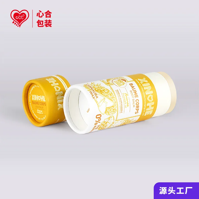 Cosmetic cylinder deodorant craft paper packaging tube