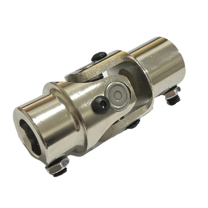 Nickel Steel Universal Steering Shaft Single U-Joint 11/16 - 36 Spline to 3/4 DD