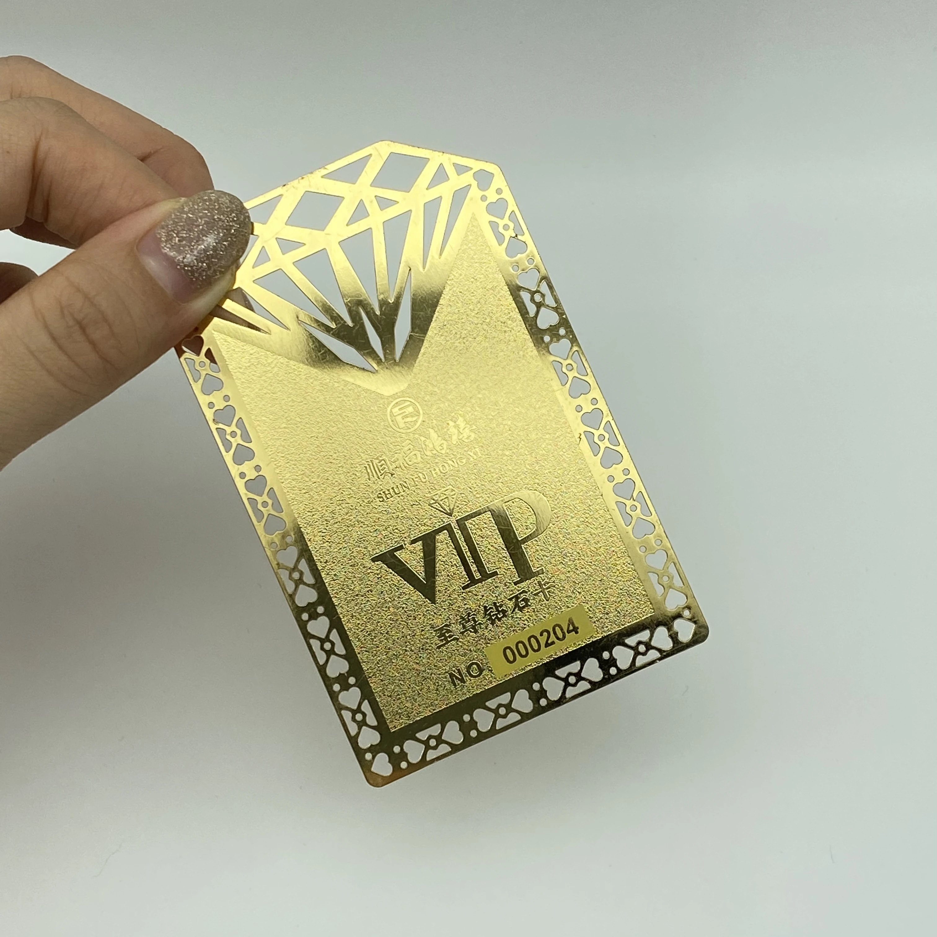 Custom High Quality Business Metal Cards USA Gold VIP Card for Gift