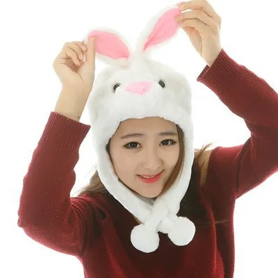 Cute Winter Warm Fur Bunny Hat Adult Funny Rabbit Ears Caps Kids Earflap Cartoon Plush Animal Hats