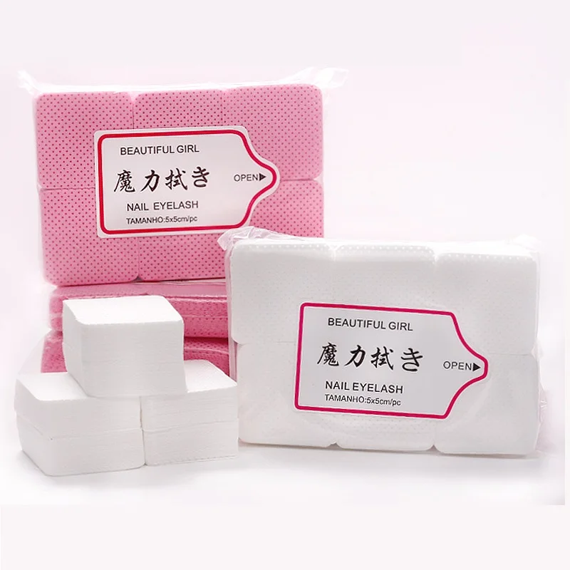 300pcs/bag Nail Cotton towel Nail Gel Polish Clean Removal pads lint-free Soak Off Clean gel varnish Pad Napkins Wraps tools