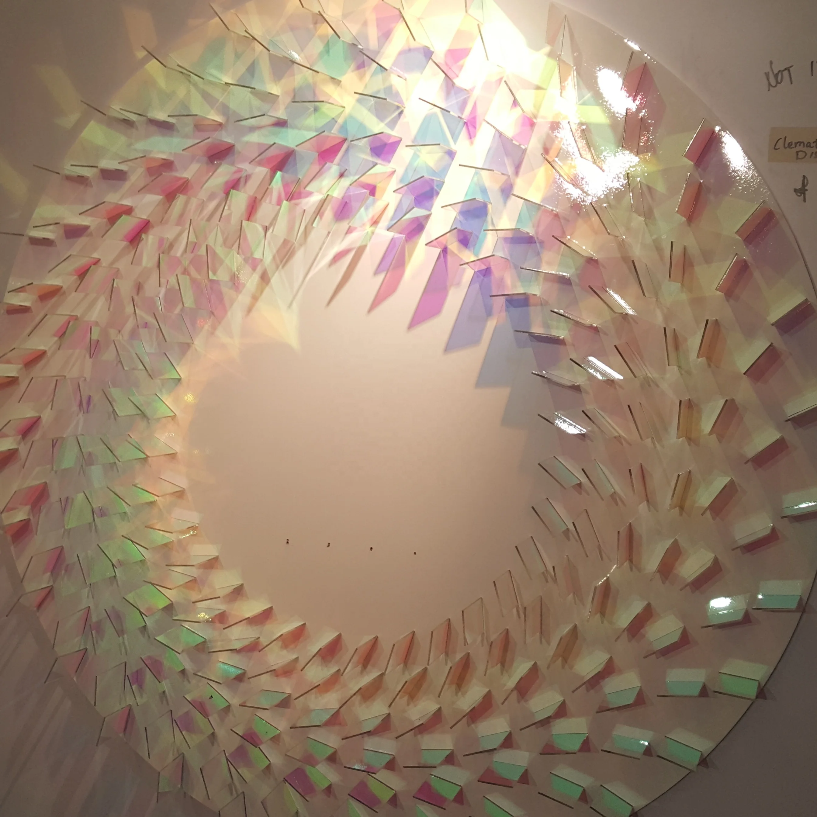 Colorful light refraction art wall custom acrylic color decorative board window display Display production Injection mold