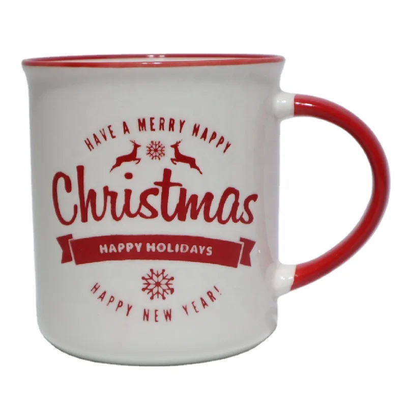 Mugs Cheap Li Ling Factory Custom 300ml Coffee Advertising Christmas Cup Promotion Personalized Ceramic Mug