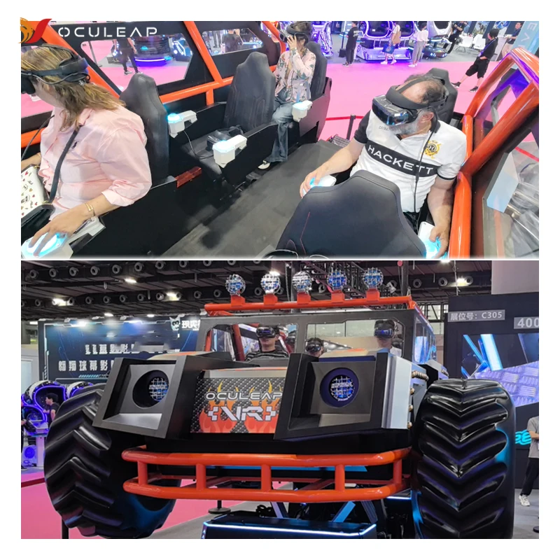 6-Person VR Racing Shooting Simulator ar/vr entertainment 9D Off Road Vehicle Gaming Virtual Reality Dynamic VR Game Machine