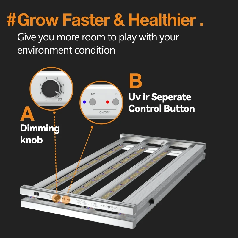 SZNUMEBR Full Spectrum SR830 led Light Grow 800 UV IR Waterproof Gavito Pro 1700e Led light indoor 830W led Grow Light Bar