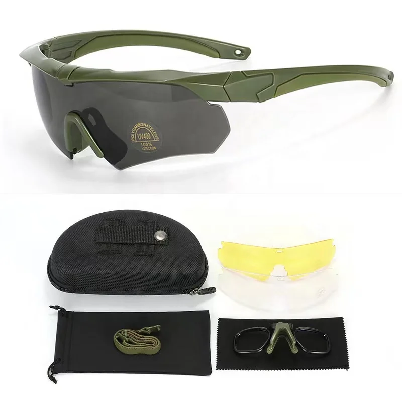 Factory price High quality tactical Goggles shooting glasses Polycarbonate lenses  Eye wear cycling Tactical glasses sunglasses