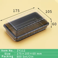 Wholesale square disposable fruit pastry bread cake bakery packaging boxes transparent PET blister plastic packaging boxes