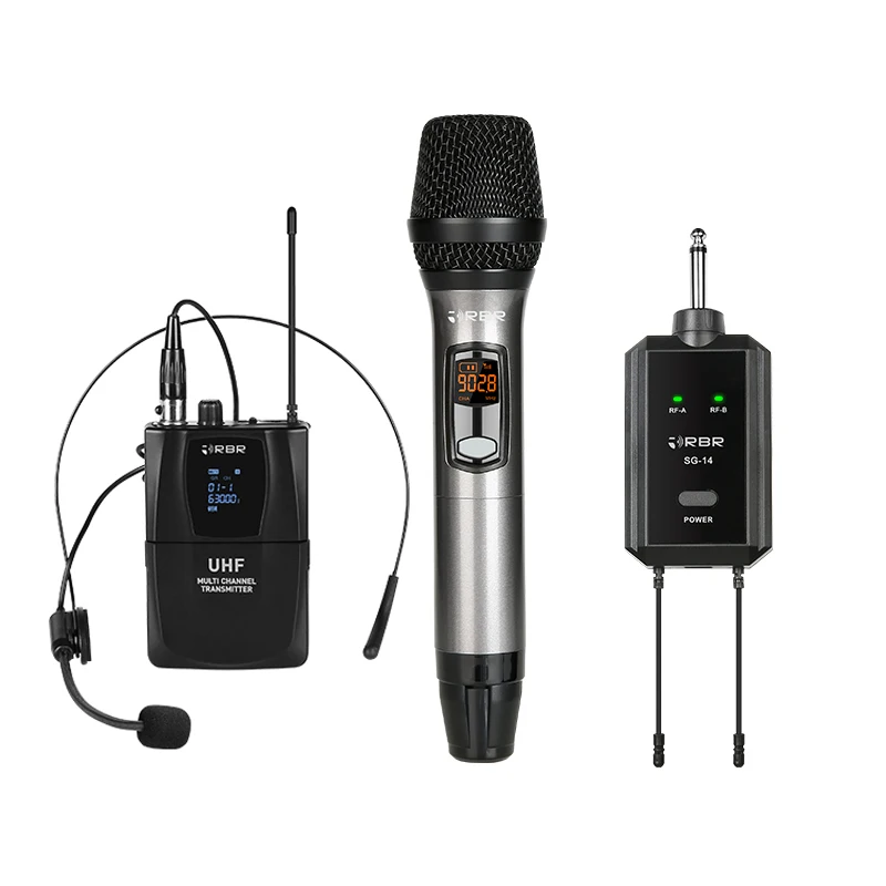 Wholesale sg14 handheld headset portable uhf wireless microphone for teaching speech singing